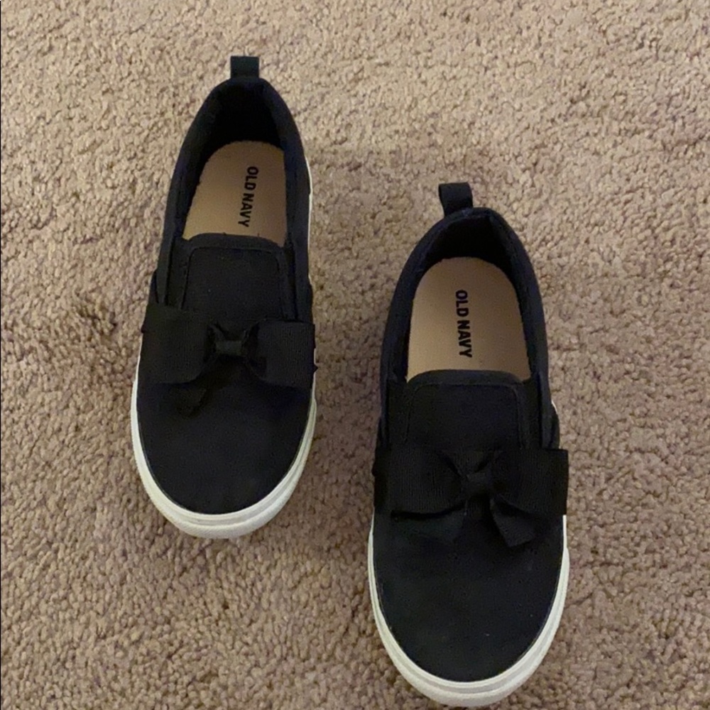 Black slip on sneakers